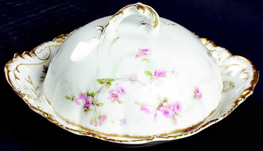Schleiger 141D Round Covered Butter by Haviland-1