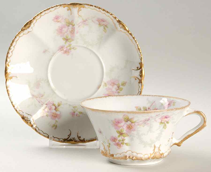 Schleiger 141D Flat Cup & Saucer Set by Haviland-1