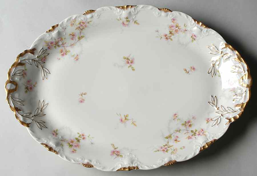 Schleiger 141E 16" Oval Serving Platter by Haviland-1