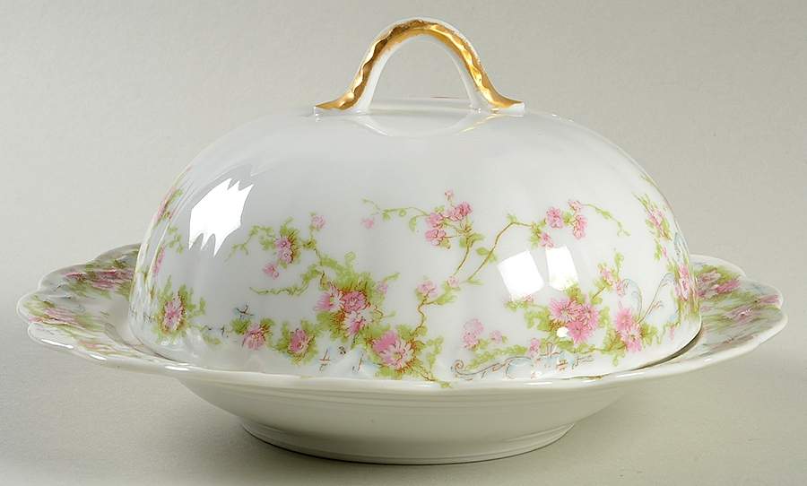 Schleiger 142 Round Covered Butter with Strainer by Haviland-1