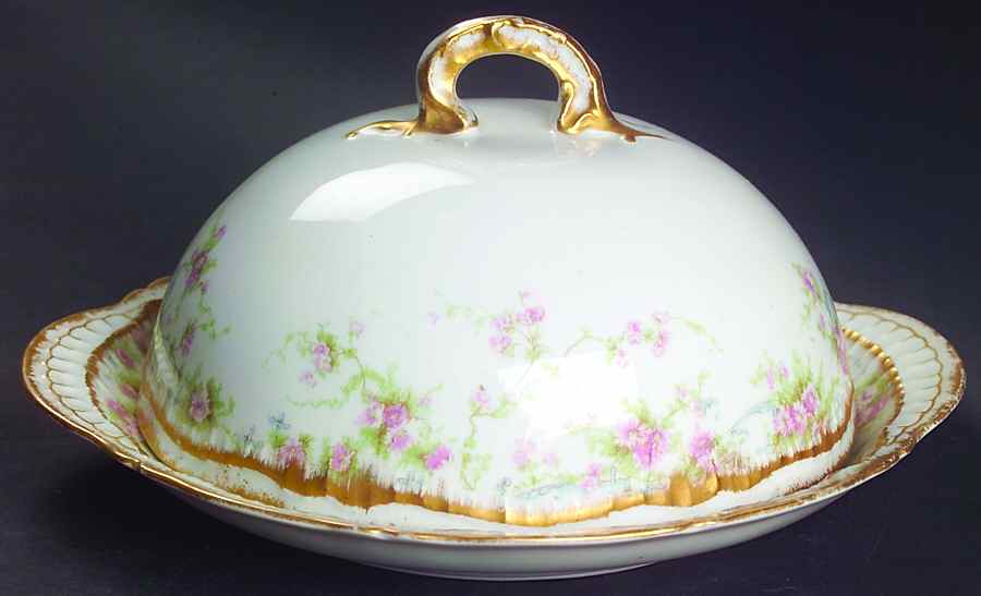 Schleiger 142a Round Covered Butter by Haviland-1