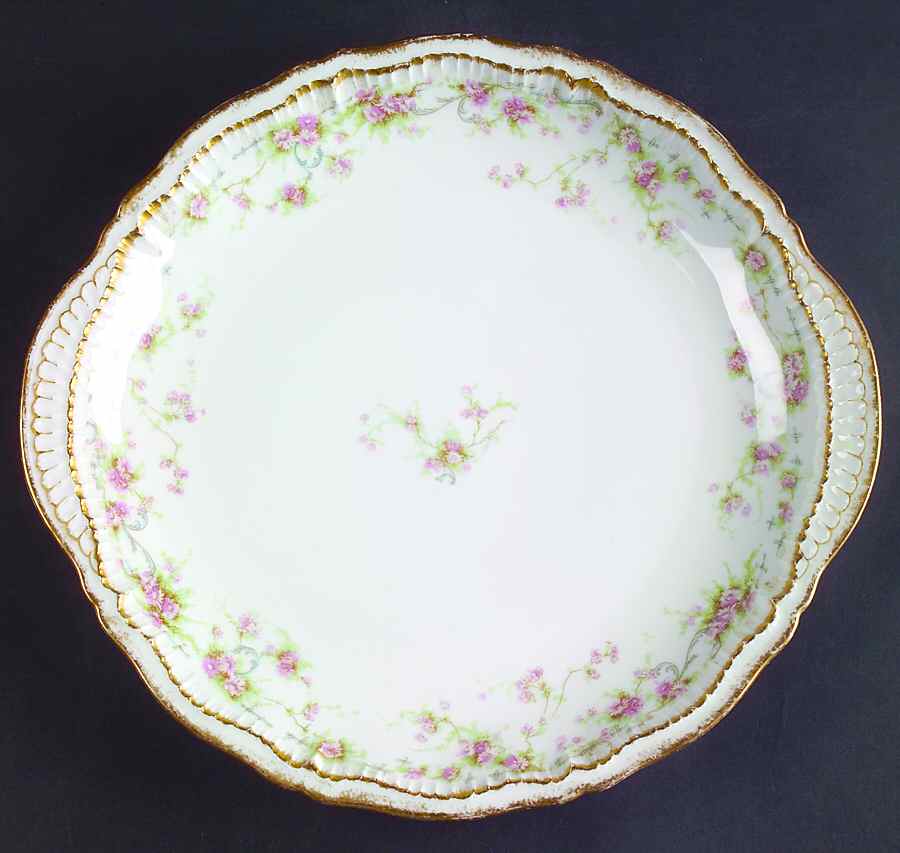 Schleiger 142a Handled Cake Plate by Haviland-1