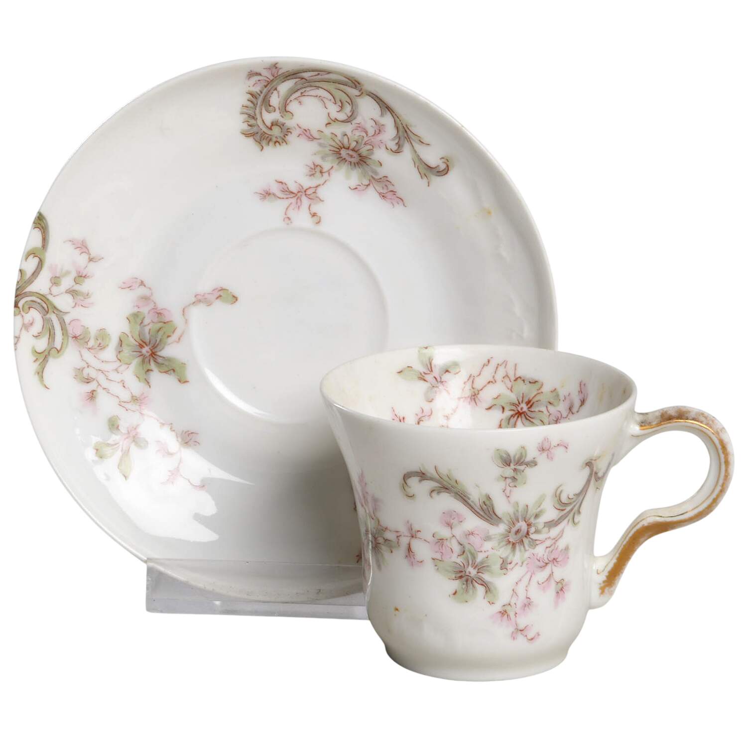 Schleiger 143 Flat Demitasse Cup & Saucer Set by Haviland-1