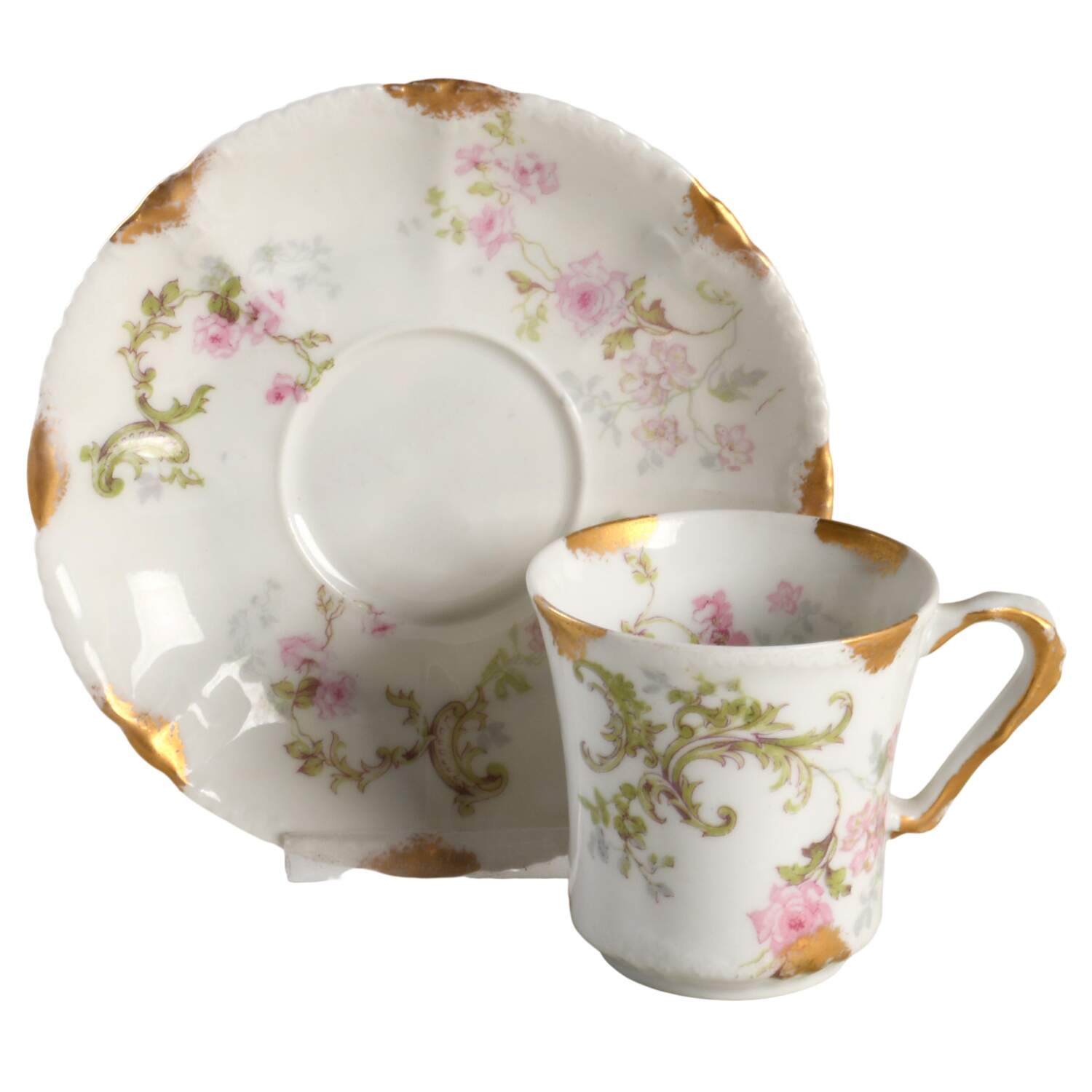 Schleiger 144 Flat Demitasse Cup & Saucer Set by Haviland-1