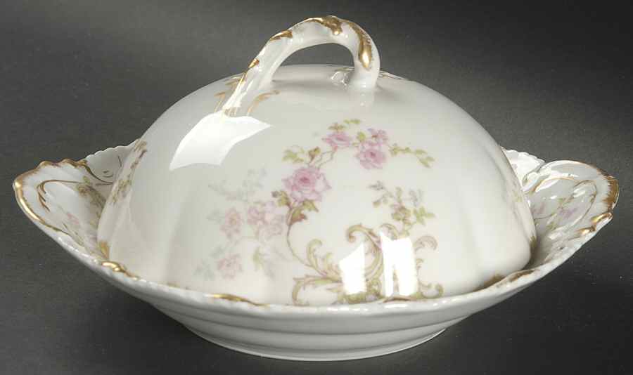 Schleiger 144 Round Covered Butter by Haviland-1