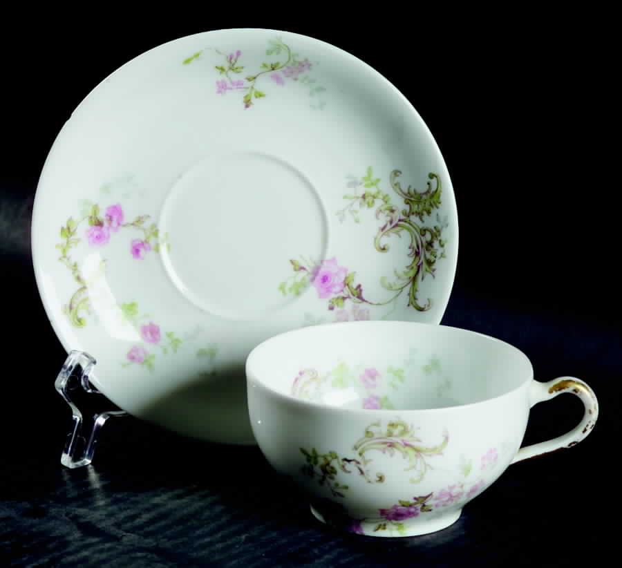 Schleiger 144D Flat Cup & Saucer Set by Haviland-1