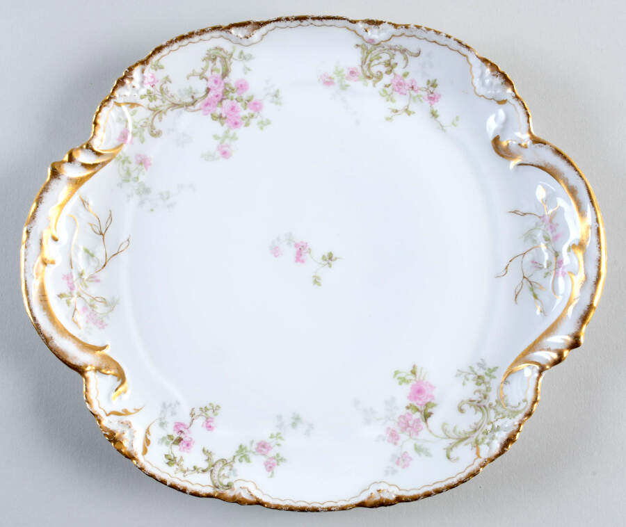 Schleiger 144F Square Handled Cake Plate by Haviland-1