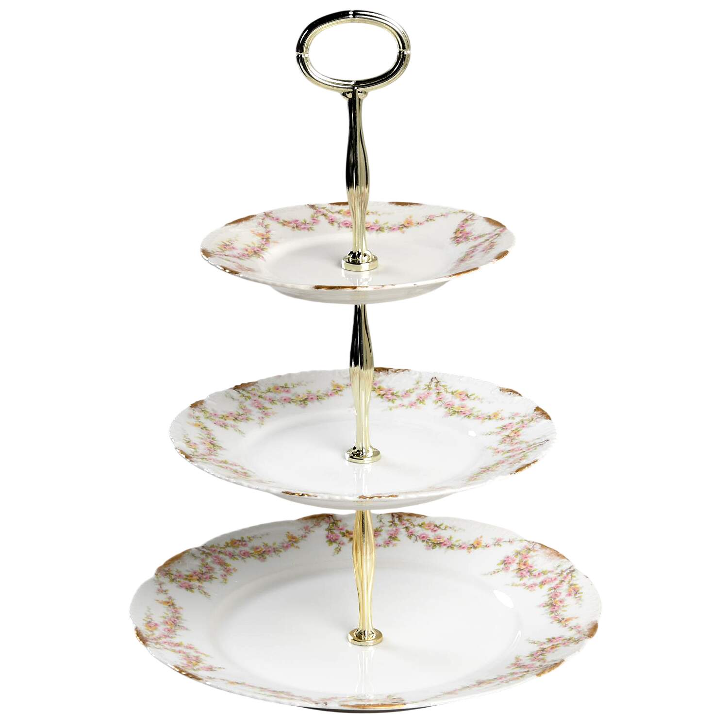 Schleiger 145 13 7/8"-14 1/4" 3-Tiered Serving Tray(DP,SP,BB) HC by Haviland-1
