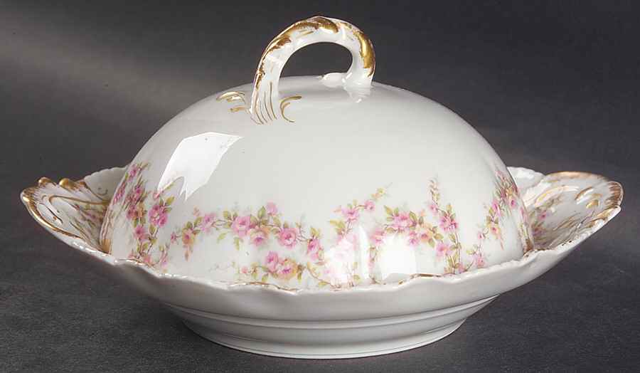 Schleiger 145 Round Covered Butter with Strainer by Haviland-1