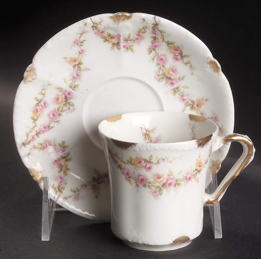 Schleiger 145 Flat Demitasse Cup & Saucer Set by Haviland-1