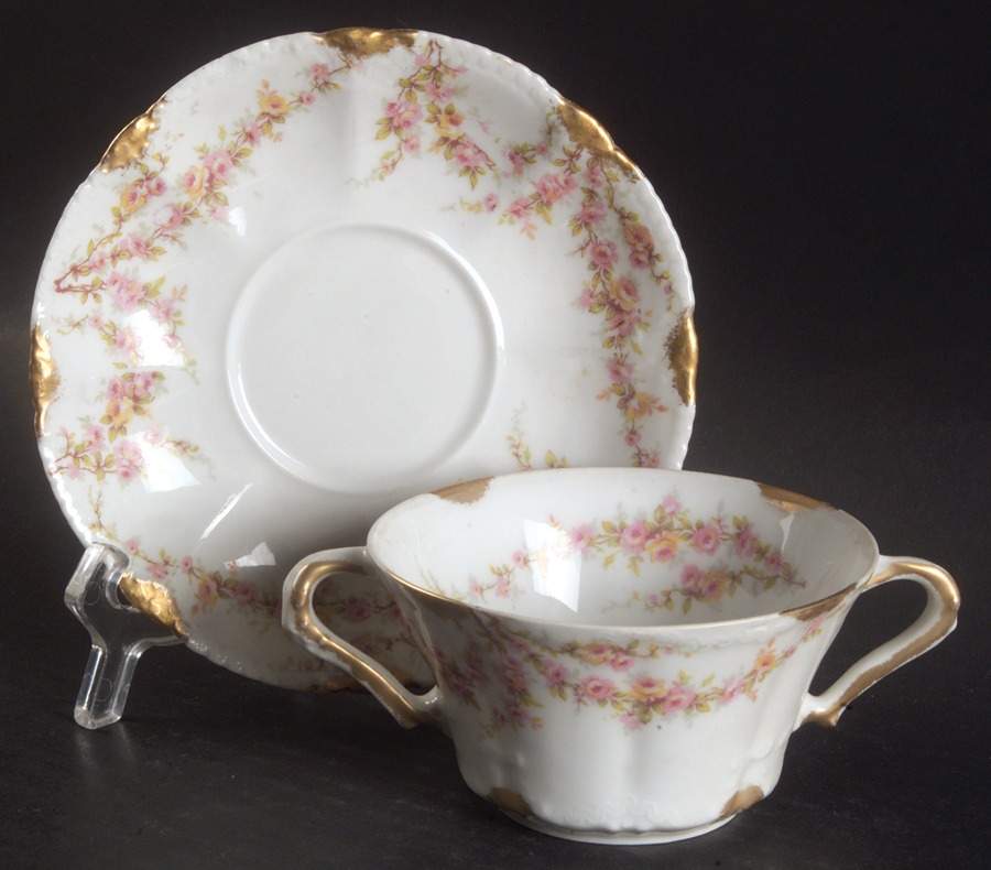 Schleiger 145 Flat Bouillon Cup & Saucer by Haviland-1