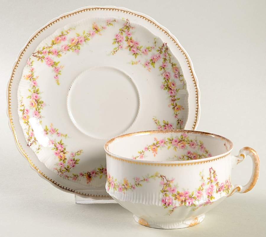 Schleiger 145G Flat Cup & Saucer Set by Haviland-1