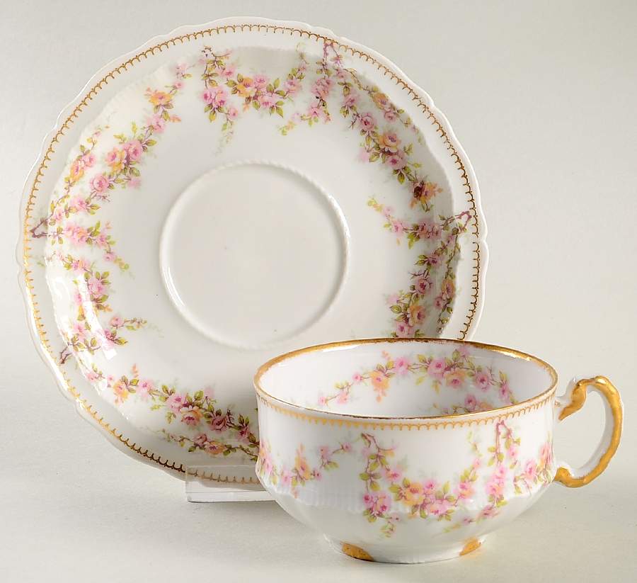 Schleiger 145G Flat Cup & Saucer Set by Haviland-1