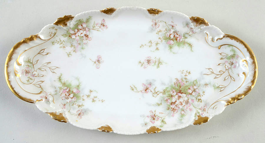 Schleiger 146 12" Oval Handled Tray by Haviland-1