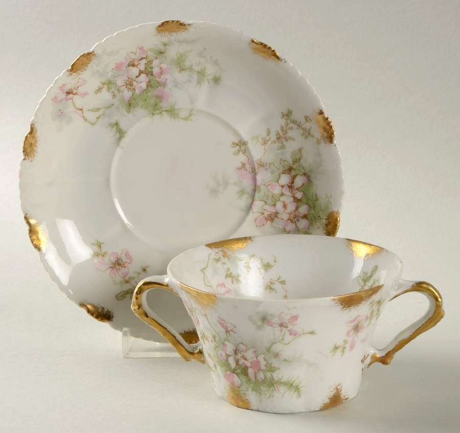 Schleiger 146 Flat Bouillon Cup & Saucer by Haviland-1
