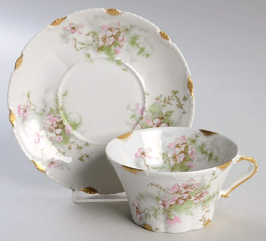 Schleiger 146 Flat Cup & Saucer Set by Haviland-1