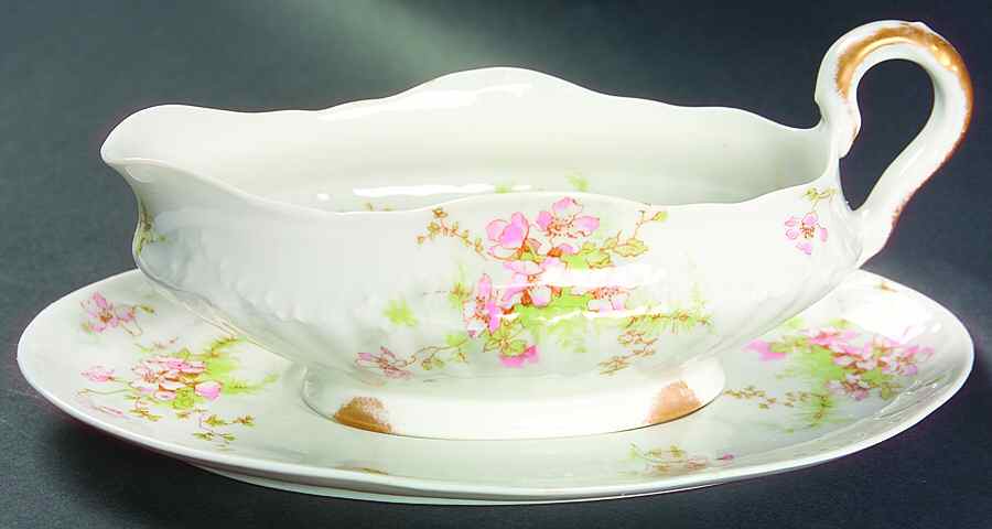 Schleiger 146A Gravy Boat & Underplate by Haviland-1