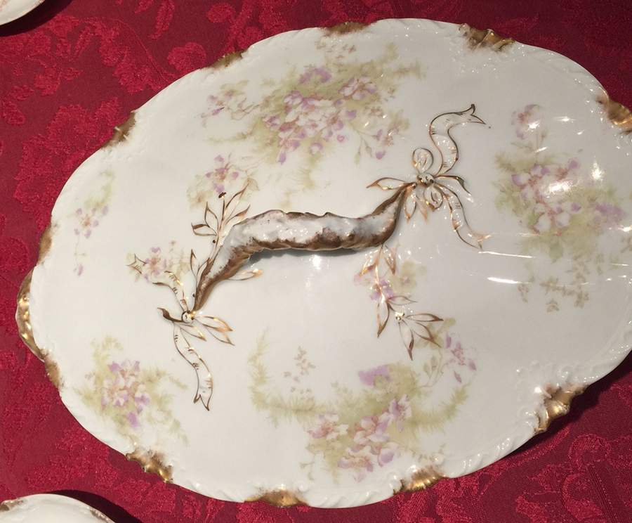 Schleiger 146C Lid for Oval Vegetable by Haviland-1