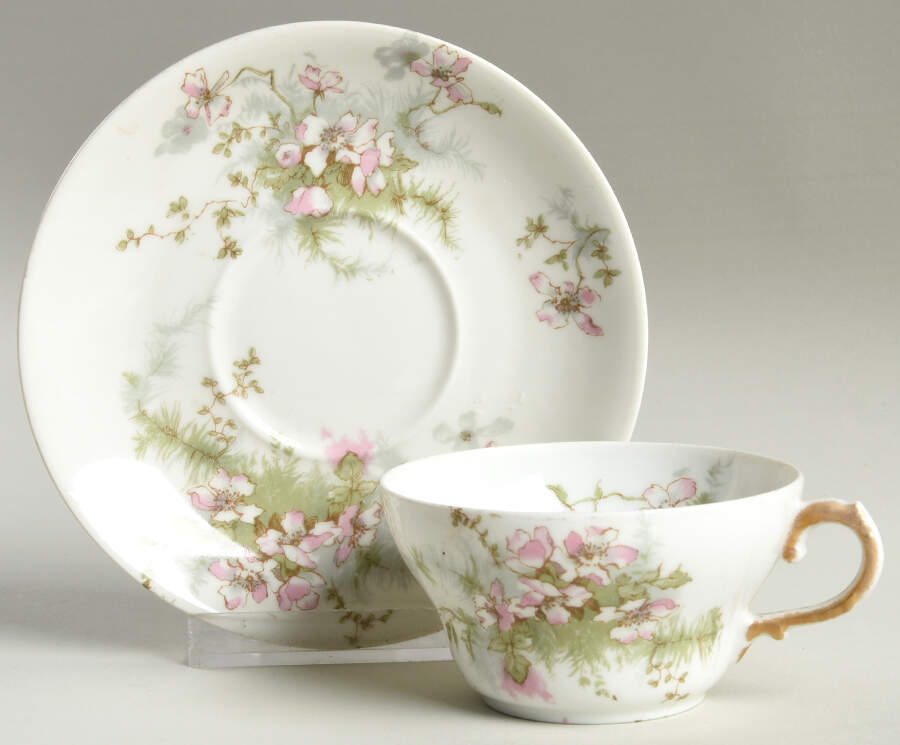 Schleiger 146D Flat Demitasse Cup & Saucer Set by Haviland-1