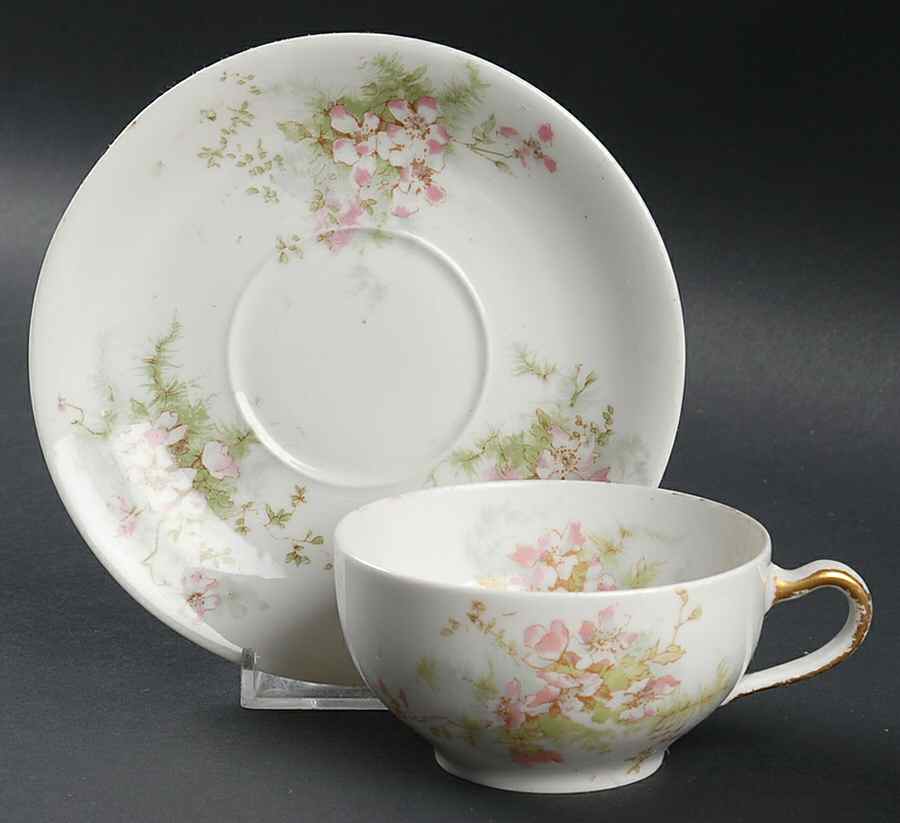 Schleiger 146D Flat Cup & Saucer Set by Haviland-1