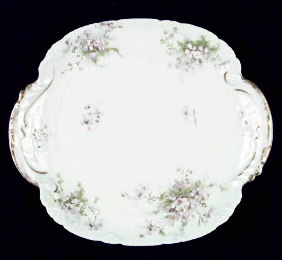 Schleiger 146M Square Handled Cake Plate by Haviland-1