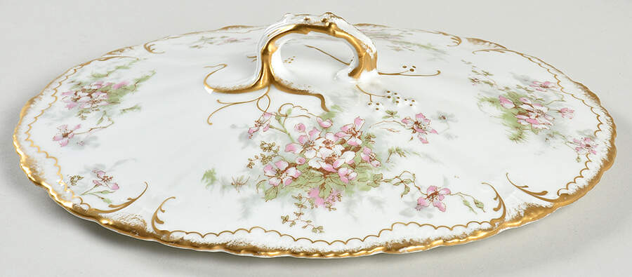 Schleiger 146N Lid for Oval Vegetable by Haviland-1