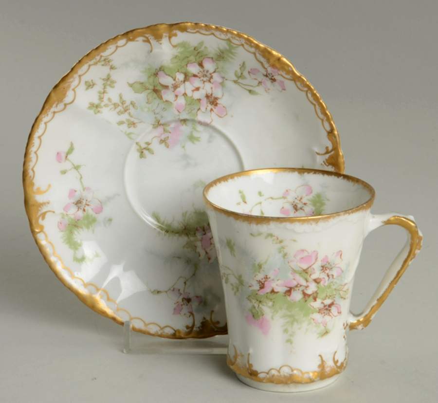 Schleiger 146N Chocolate Cup & Saucer Set by Haviland-1