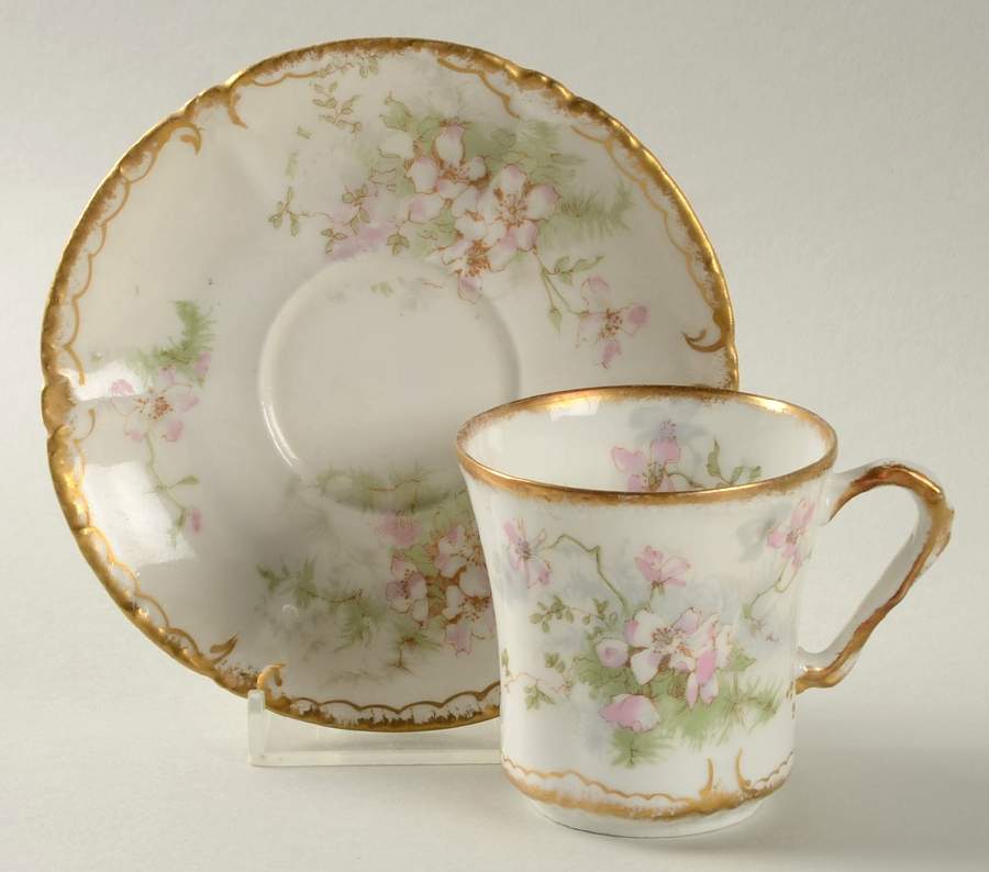 Schleiger 146N Flat Demitasse Cup & Saucer Set by Haviland-1