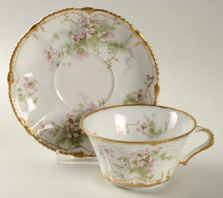 Schleiger 146N Flat Cup & Saucer Set by Haviland-1