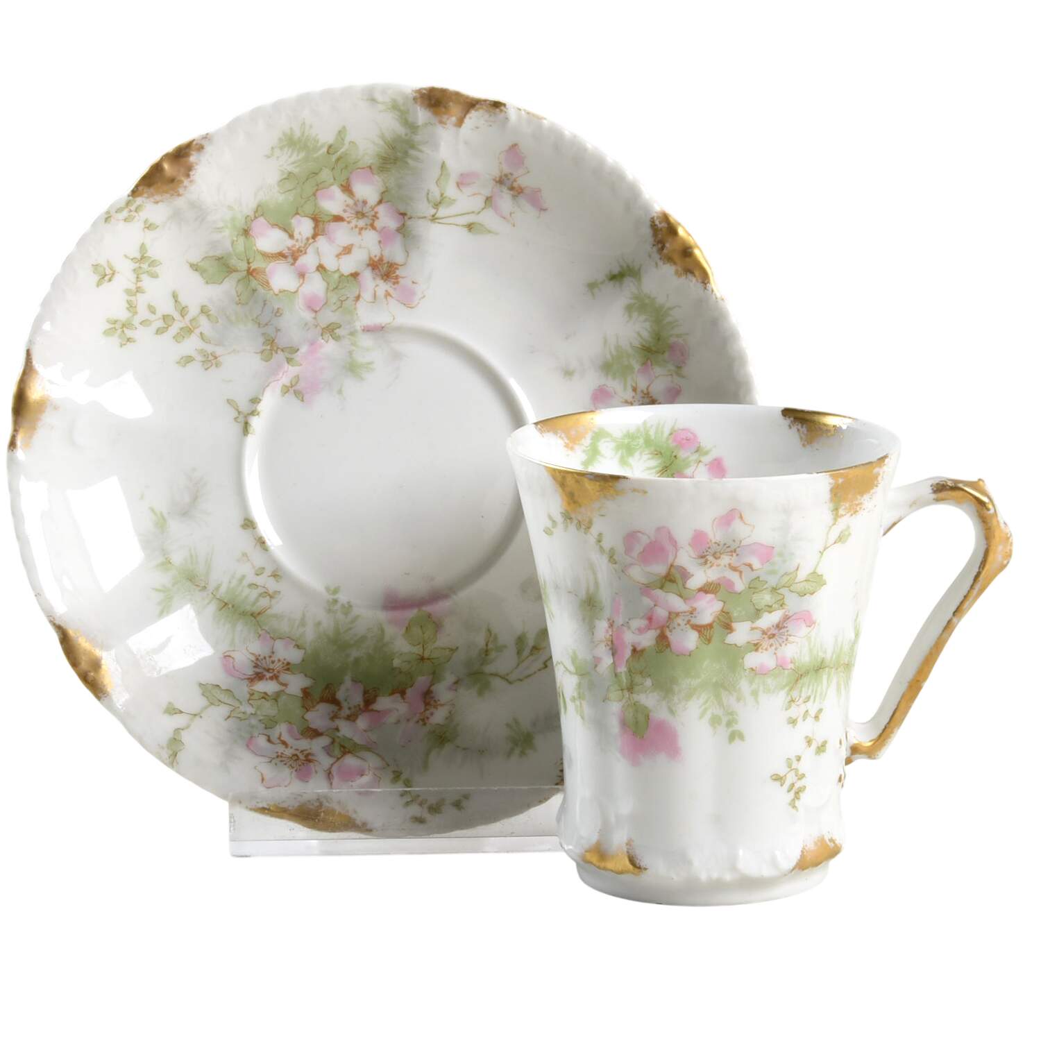 Schleiger 146O Chocolate Cup & Saucer Set by Haviland-1