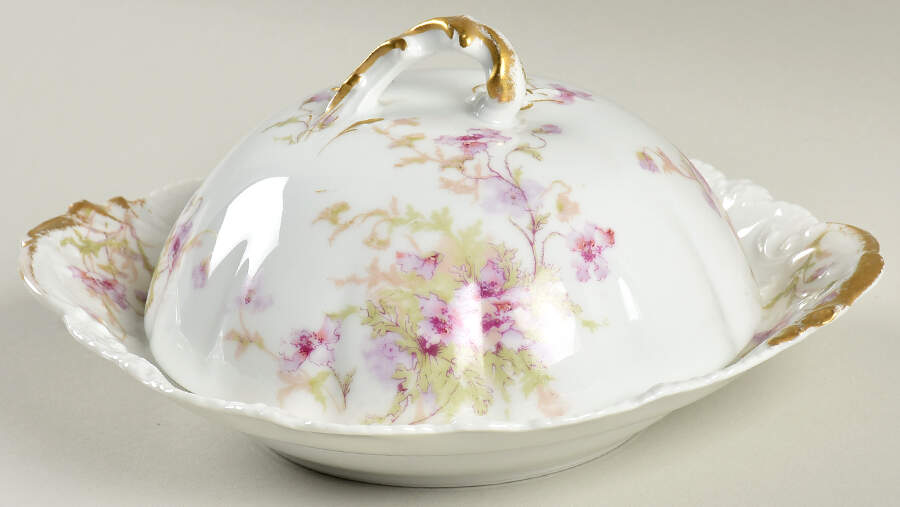 Schleiger 147D Round Covered Butter by Haviland-1