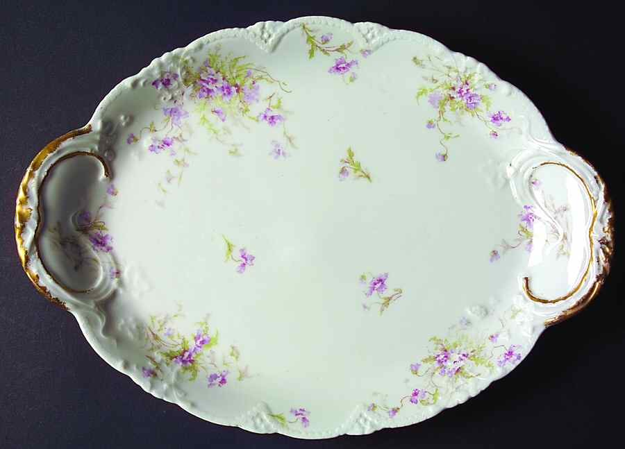 Schleiger 147D 13" Oval Serving Platter by Haviland-1