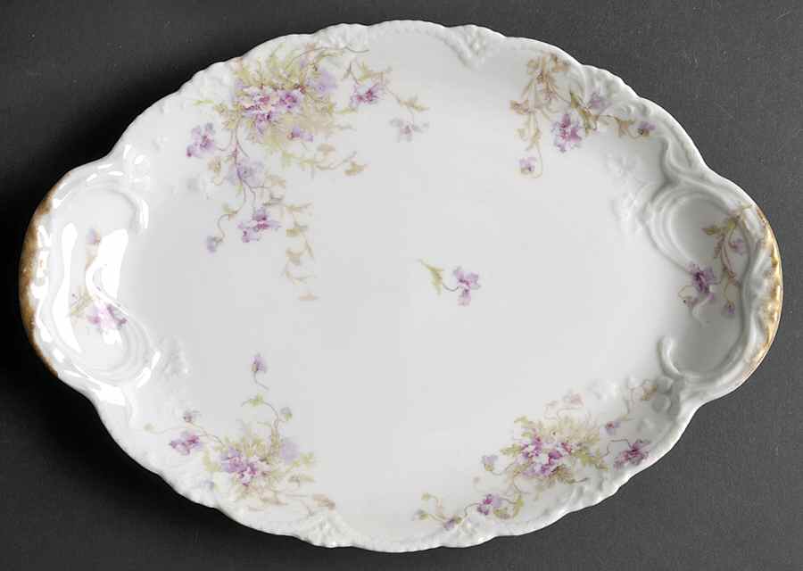 Schleiger 147D 11" Oval Serving Platter by Haviland-1