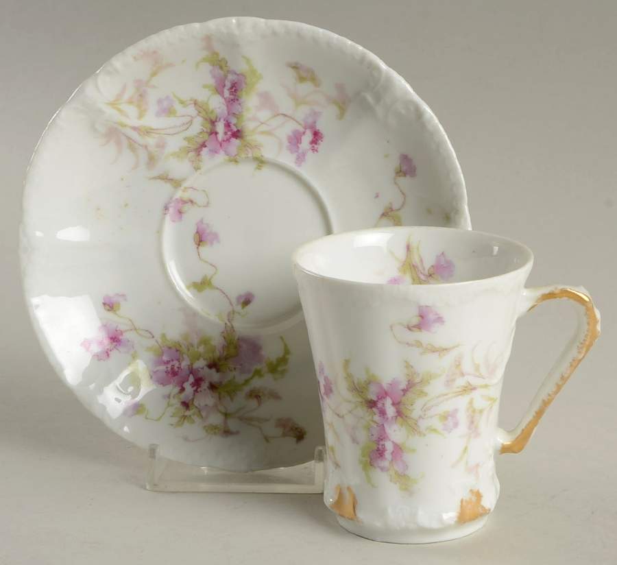 Schleiger 147D Chocolate Cup & Saucer Set by Haviland-1