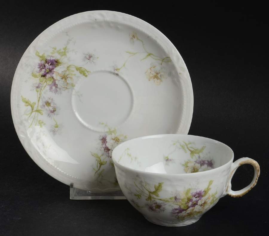 Schleiger 147i Flat Cup & Saucer Set by Haviland-1