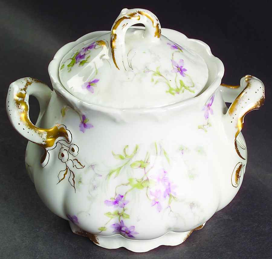 Schleiger 148a Sugar Bowl & Lid by Haviland-1