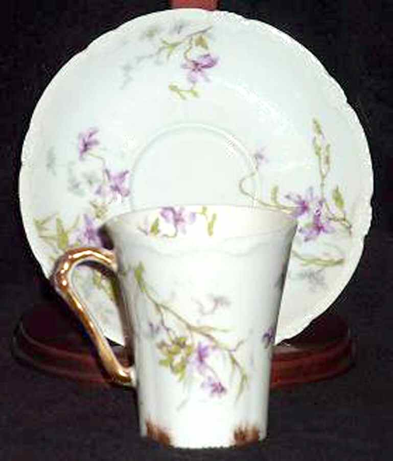Schleiger 148a Chocolate Cup & Saucer Set by Haviland-1