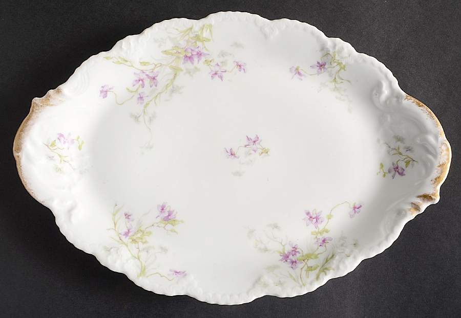 Schleiger 148a 12" Oval Serving Platter by Haviland-1