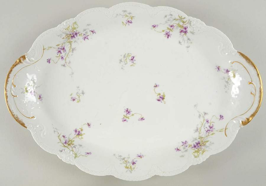 Schleiger 148a 18" Oval Serving Platter by Haviland-1
