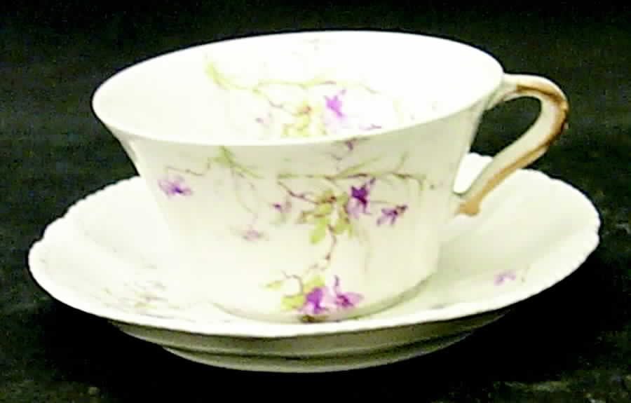 Schleiger 148G Flat Cup & Saucer Set by Haviland-1