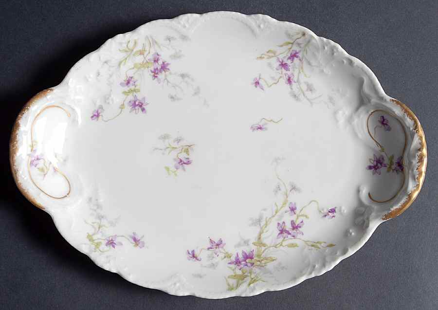 Schleiger 148G 11" Oval Serving Platter by Haviland-1
