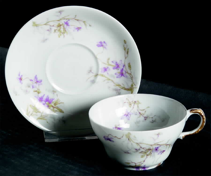 Schleiger 148k Flat Cup & Saucer Set by Haviland-1