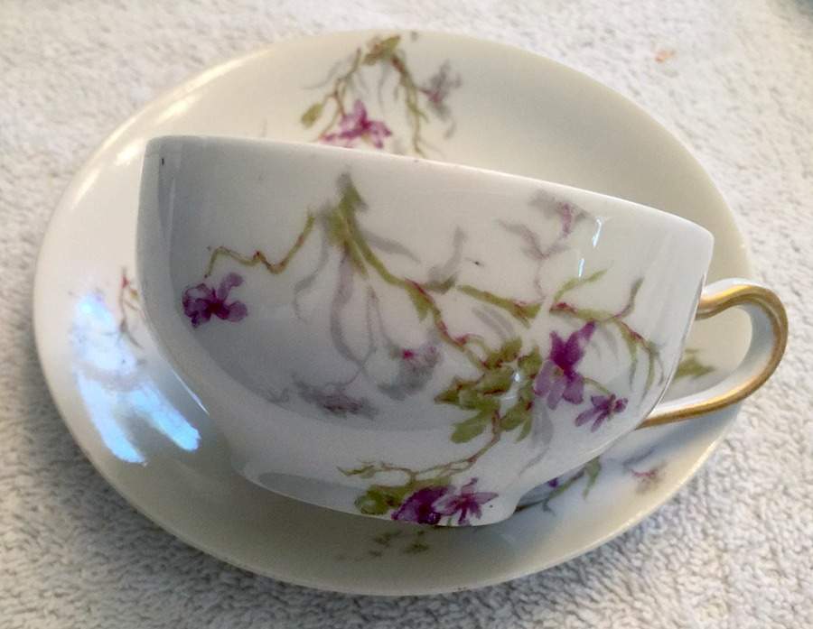 Schleiger 148k Flat Cup & Saucer Set by Haviland-1
