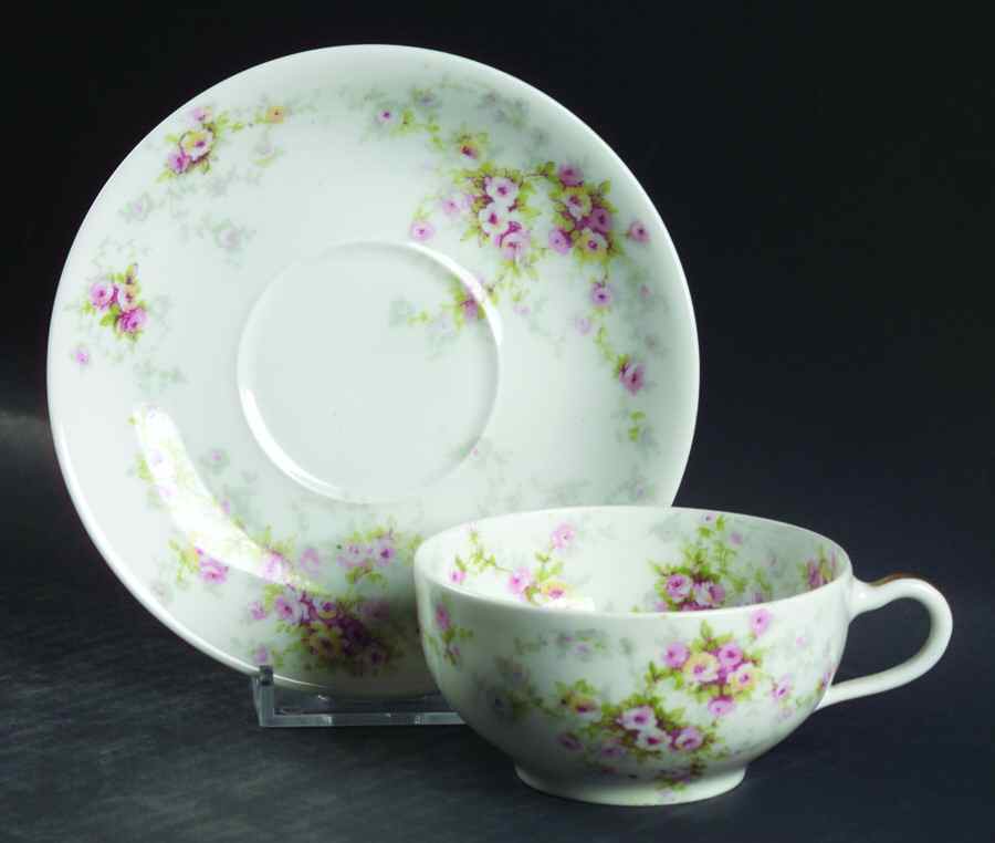 Schleiger 149c Flat Cup & Saucer Set by Haviland-1