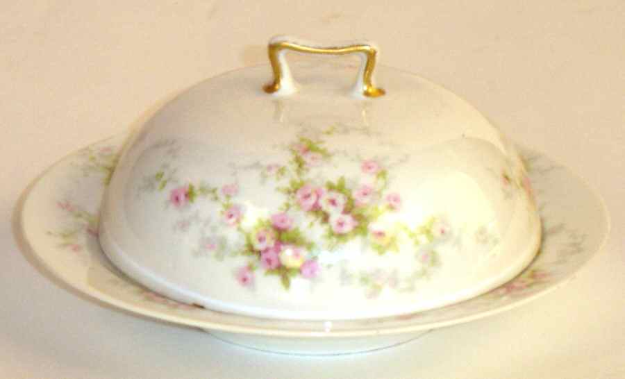 Schleiger 149c Round Covered Butter with Strainer by Haviland-1
