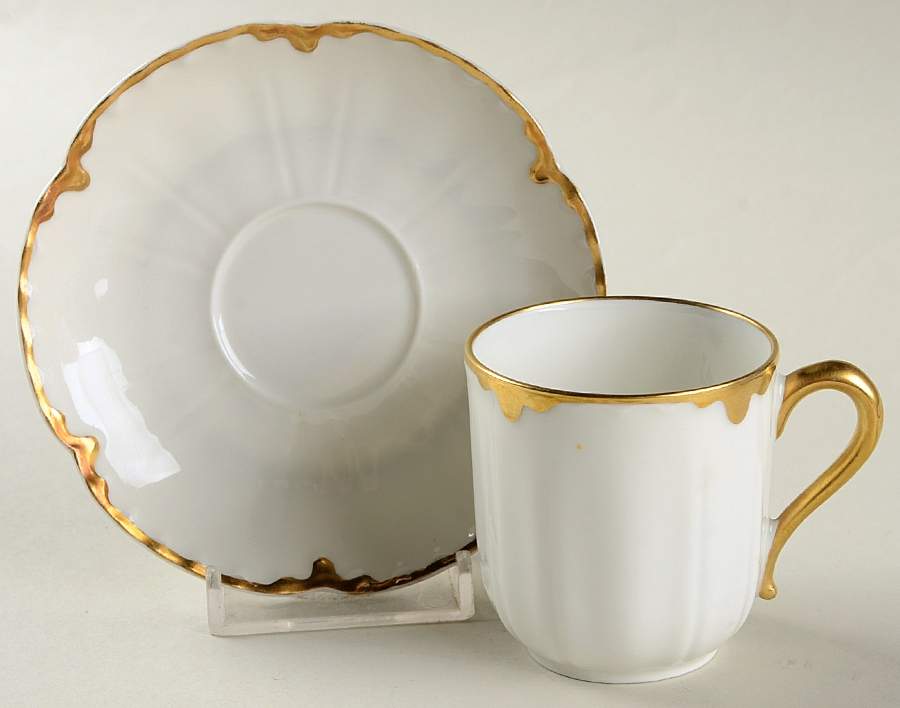 Schleiger 15 Flat Demitasse Cup & Saucer Set by Haviland-1