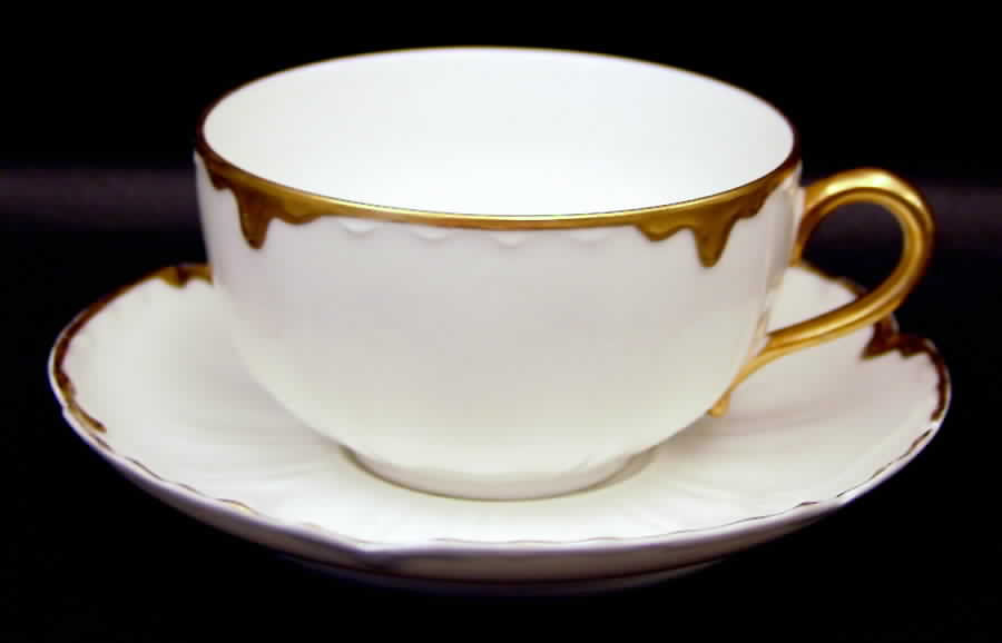Schleiger 15 Flat Cup & Saucer Set by Haviland-1