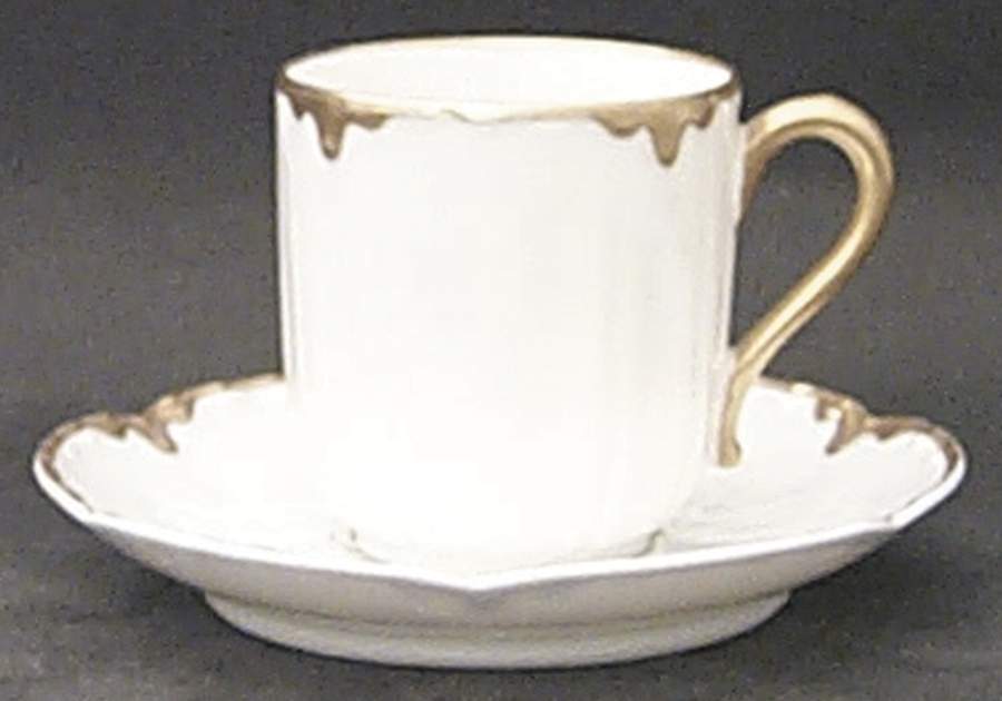 Schleiger 15 Flat Demitasse Cup & Saucer Set by Haviland-1