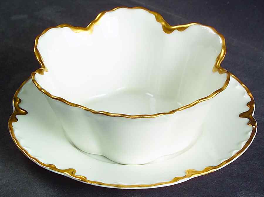 Schleiger 15 Ramekin & Saucer Set by Haviland-1