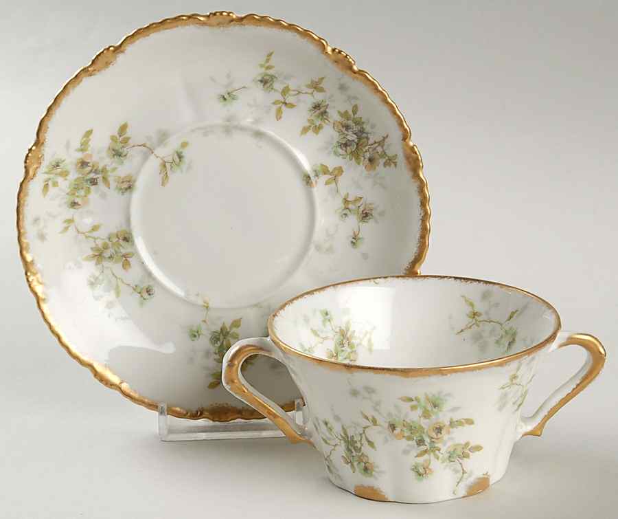Schleiger 150b Flat Bouillon Cup & Saucer by Haviland-1